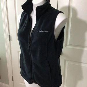 Columbia fleece zip vest Black medium